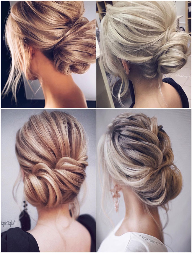 Wedding hairstyles for open back deals dress