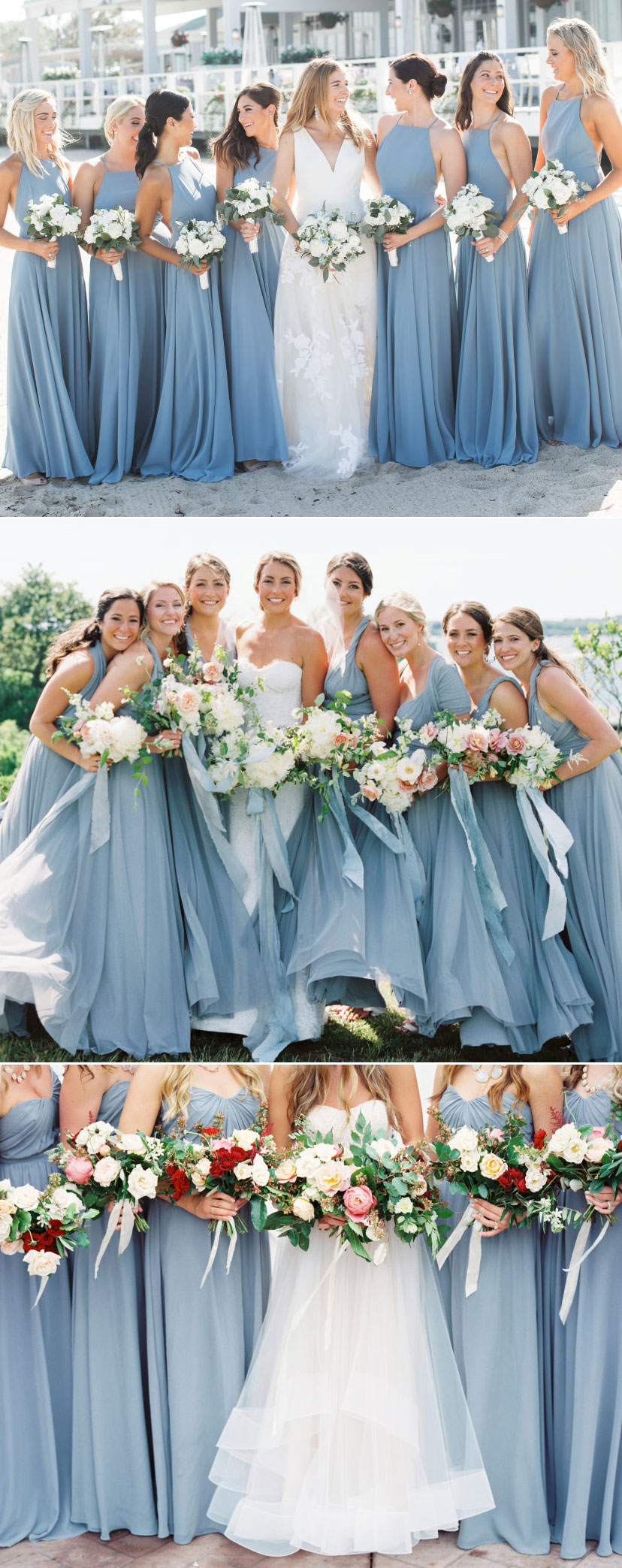 TOP 10 Dusty Blue  Bridesmaid  Dresses  ideas on Pinterest  