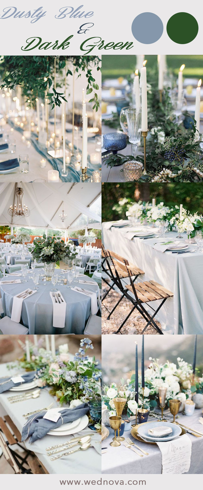 36 Awesome Ideas To Have A Greenery Based Wedding With Dusty Blue