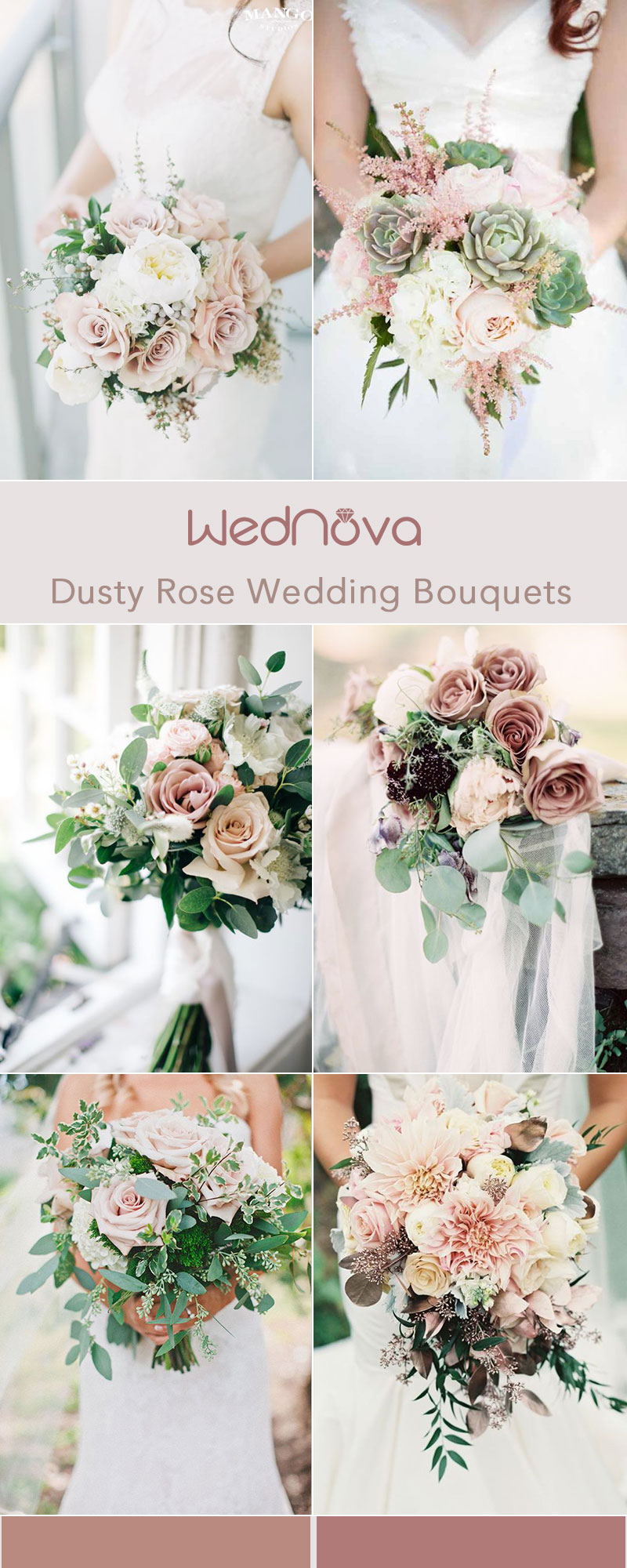 Dusty Rose Bouquet For Wedding