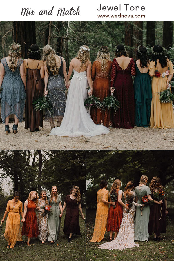 bohemian lace bridesmaid dresses