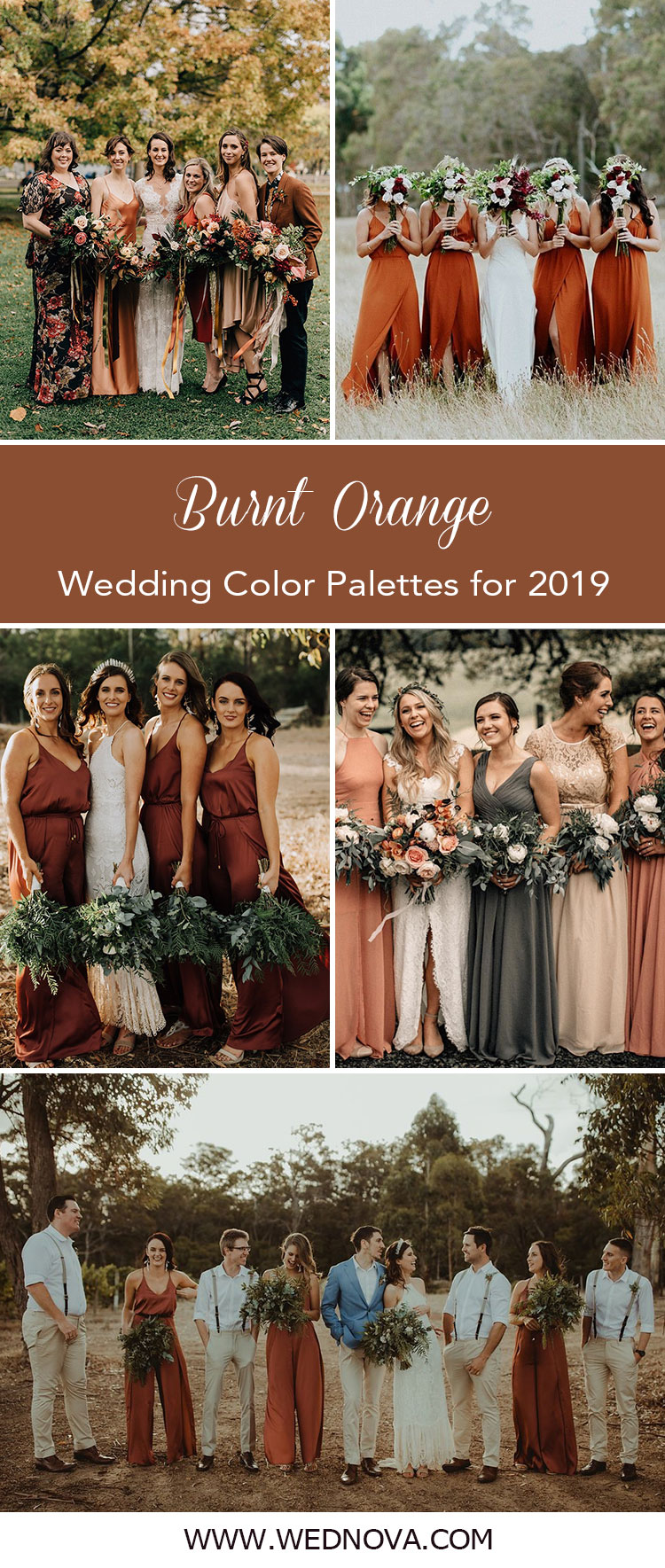 copper orange bridesmaid dresses