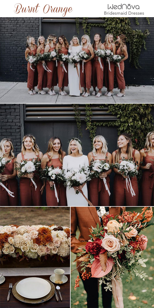 burnt rose bridesmaid dresses