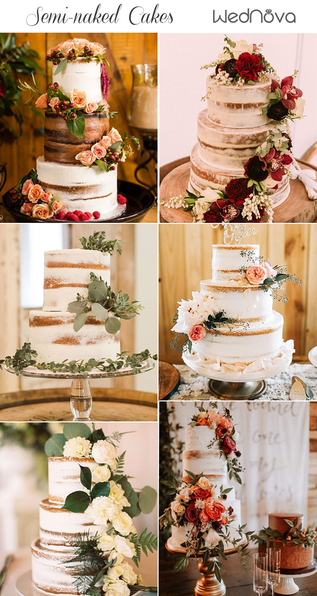 11 Naked Wedding Cakes That Are Downright Gorgeous - TheThings
