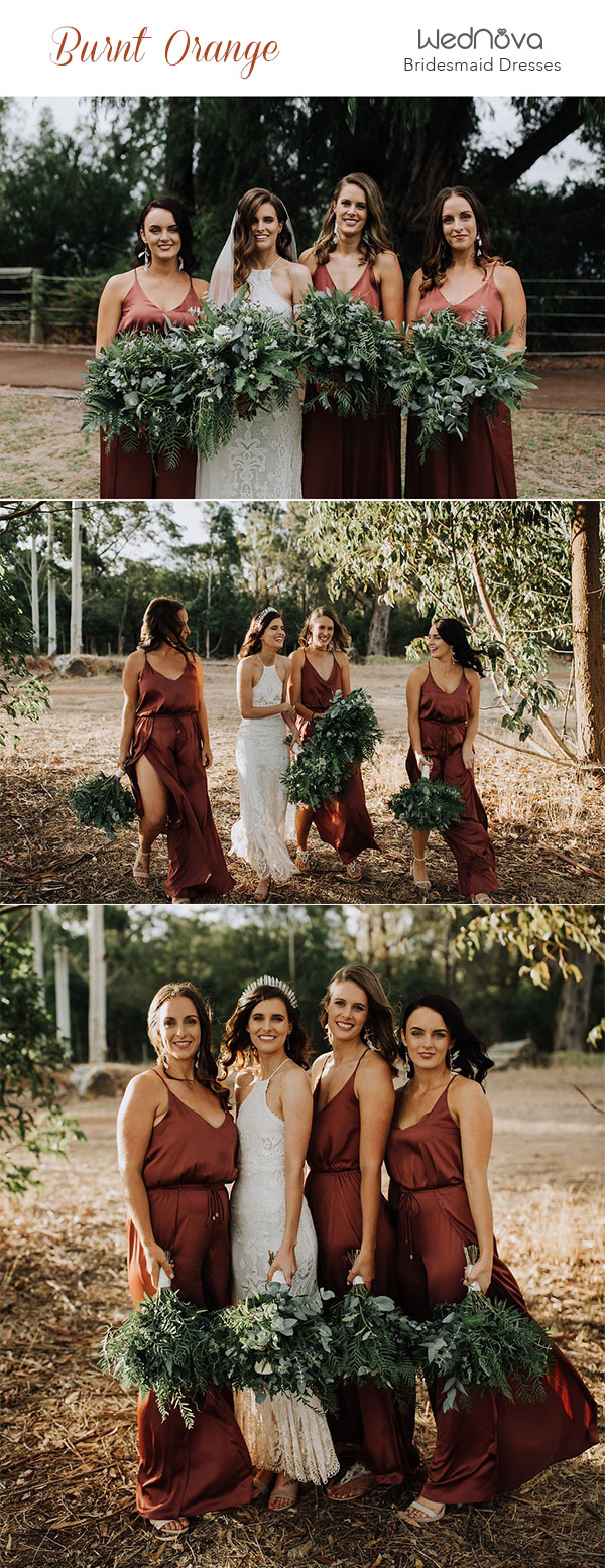 Trending 15 Ideas for Burnt Orange Bridesmaid Dresses for 2019