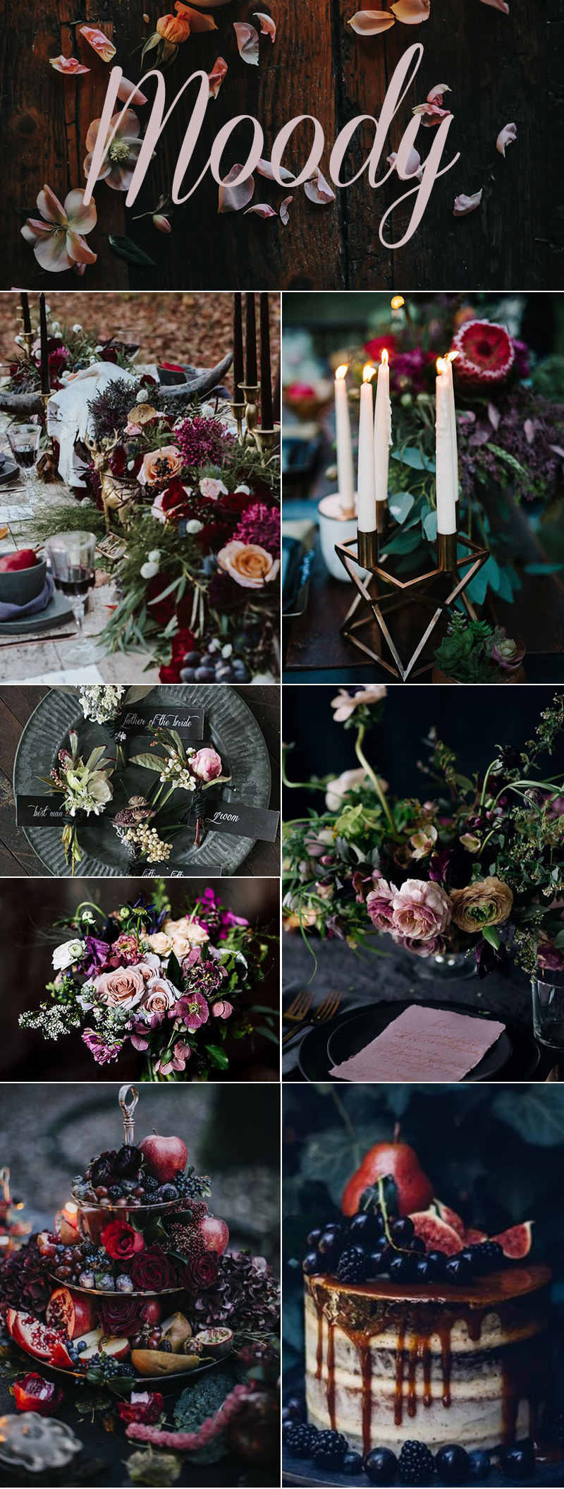 8 Chic Moody Wedding Color Palettes That Celebrate the Season - WedNova ...