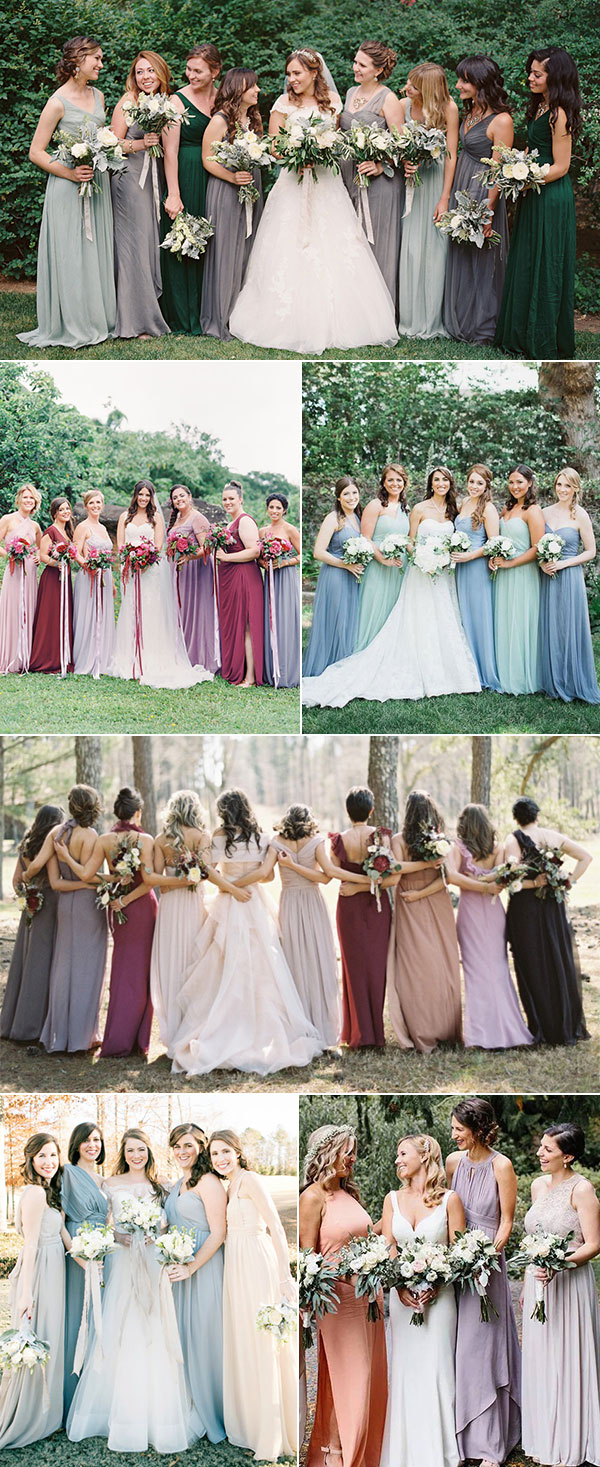 Two colour bridesmaid dresses cheap
