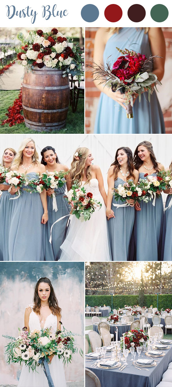 9 Ultimate Dusty Blue Color Combinations for Wedding