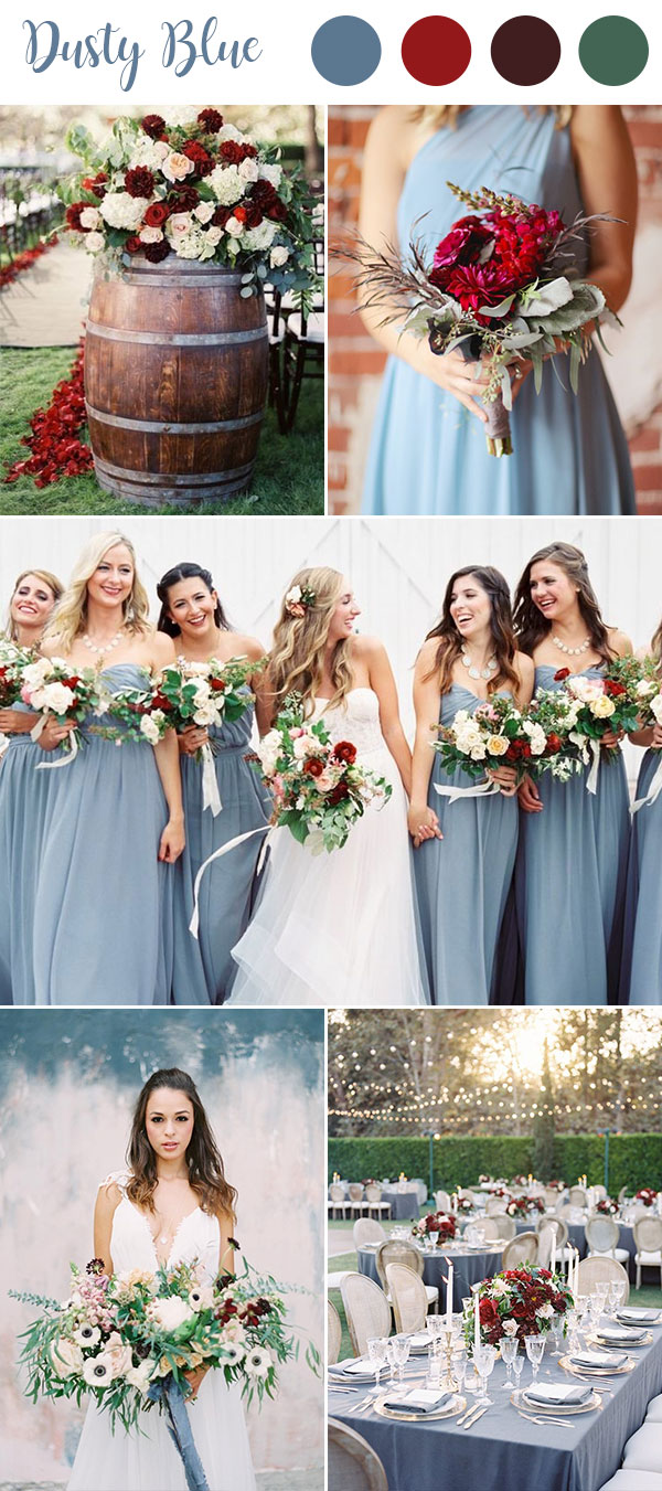 9 Ultimate Dusty Blue Color Combinations for Wedding 9 Ultimate Dusty Blue Color Combinations for Wedding