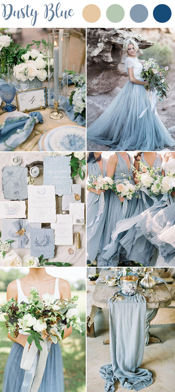 9 Ultimate Dusty Blue Color Combinations for Wedding