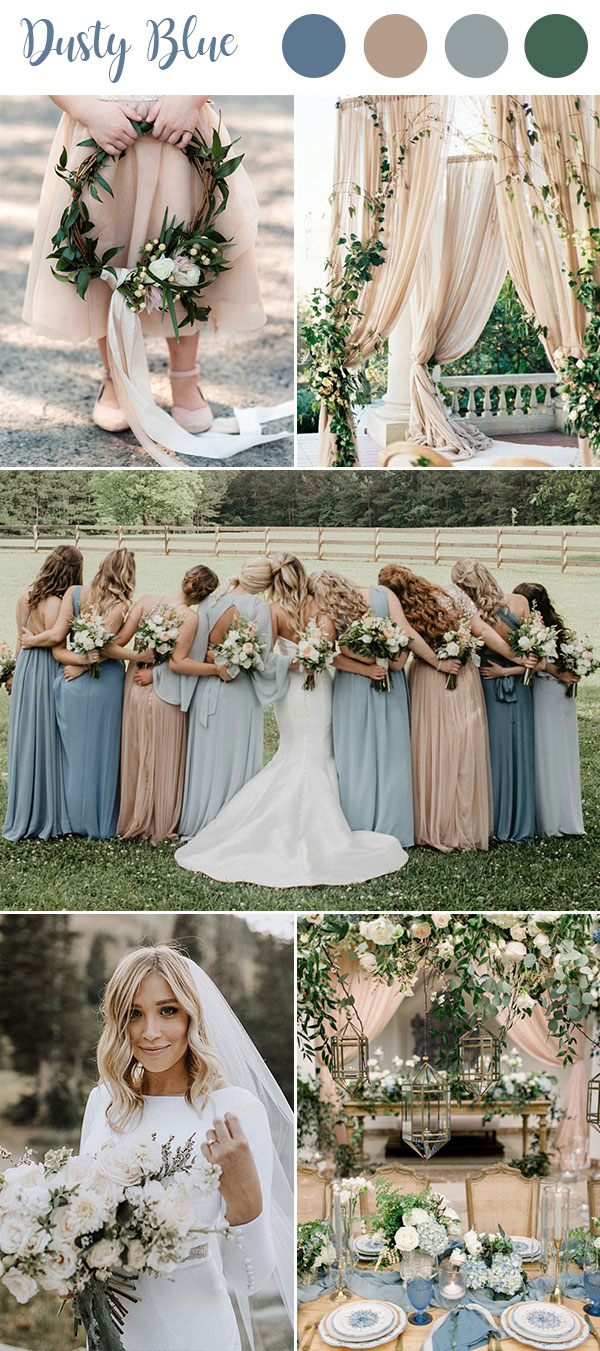 9 Ultimate Dusty Blue Color Combinations for Wedding WedNova Blog
