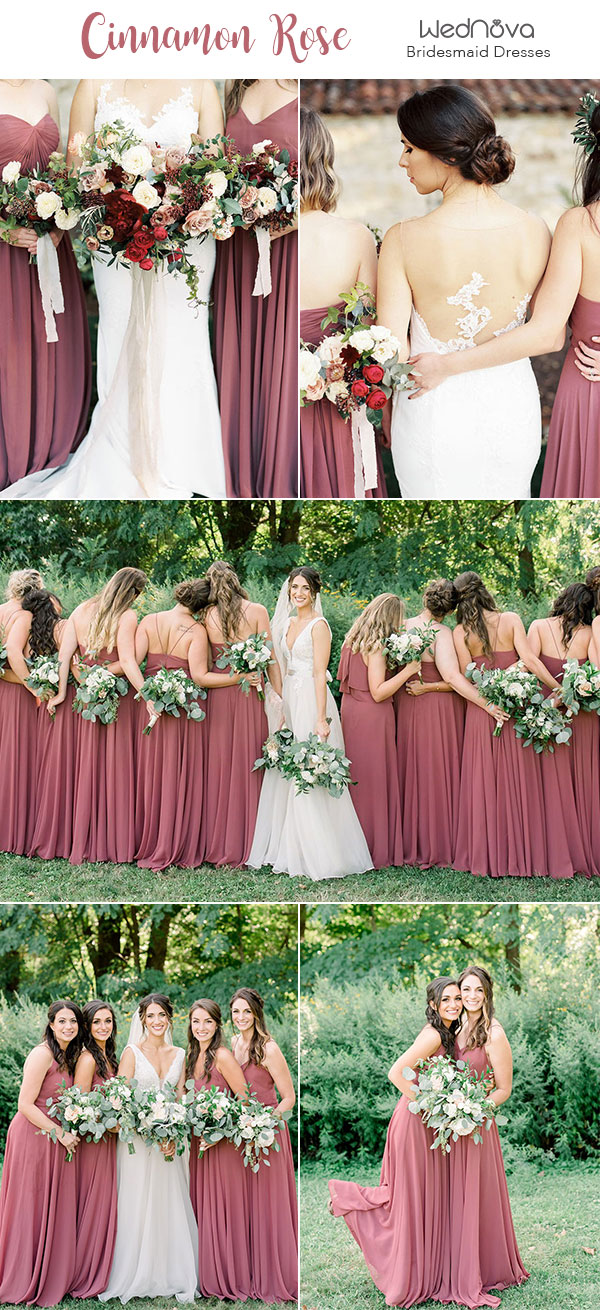 bridesmaid dresses cinnamon rose