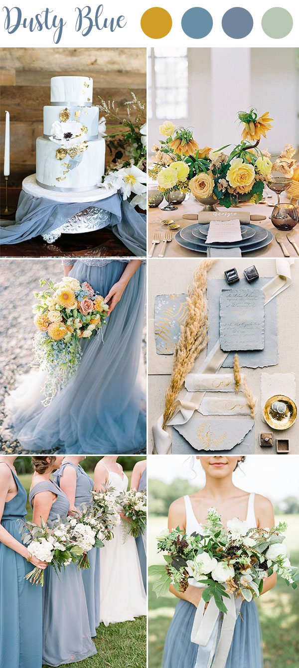 9 Ultimate Dusty Blue Color Combinations for Wedding
