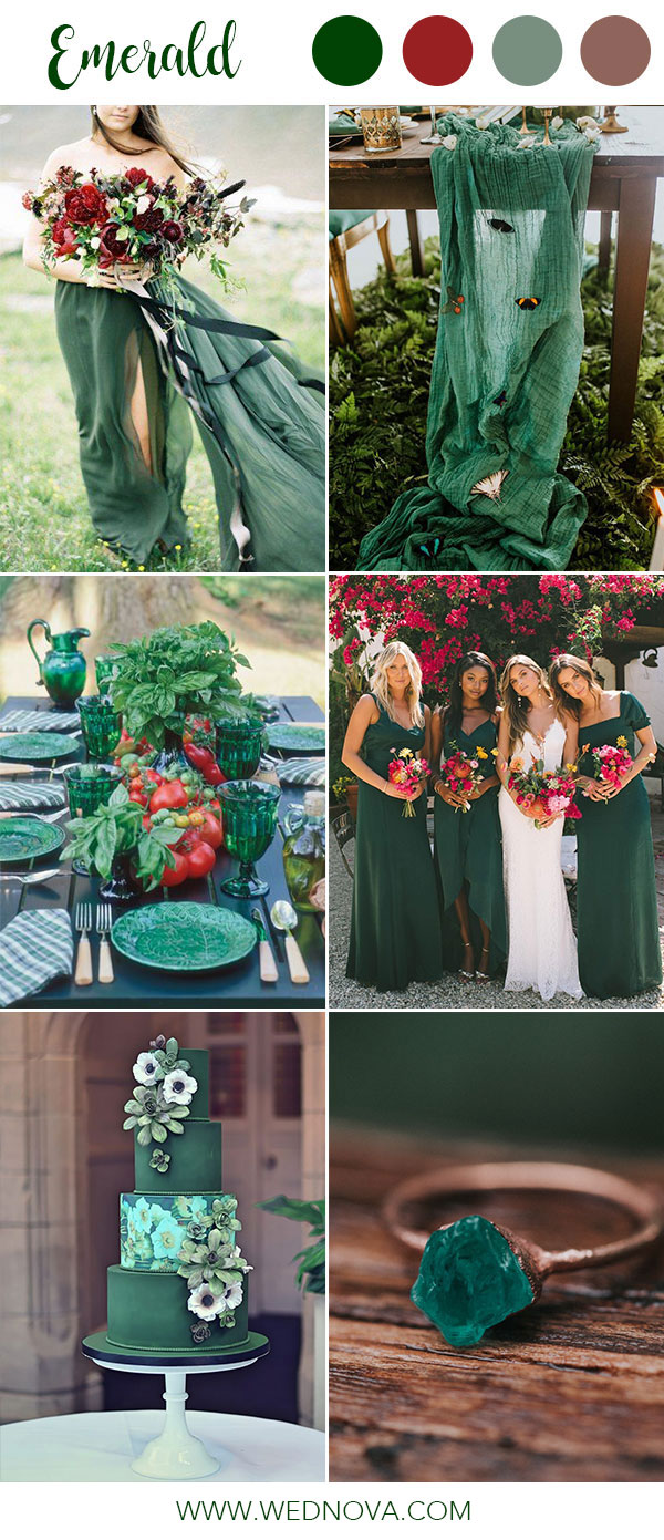 14 Best Emerald Wedding Color Palette Ideas to Swoon Over - WedNova Blog