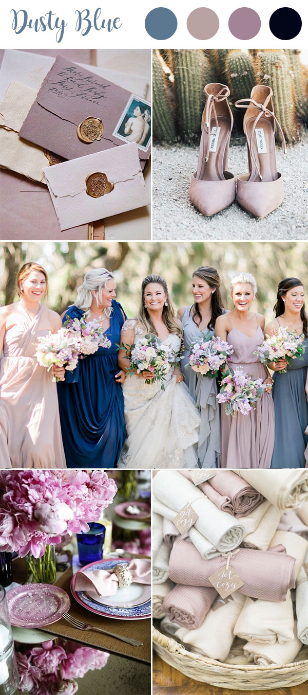 9 Ultimate Dusty Blue Color Combinations for Wedding - WedNova Blog