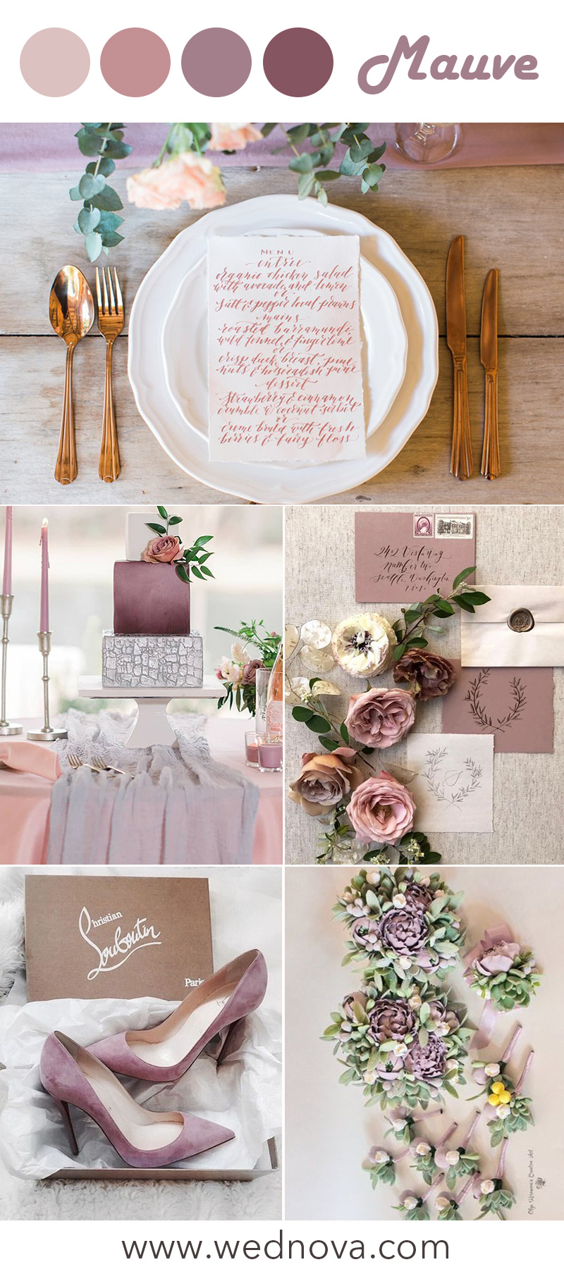 Mauve wedding shop