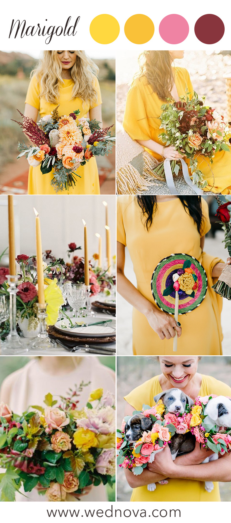 12 Perfect Yellow Wedding Color Palettes For Spring Summer