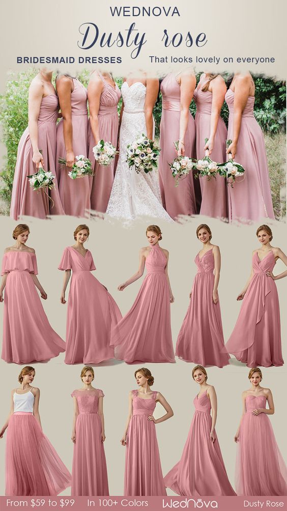 2019 Trending: 15 Stunning Dusty Rose Bridesmaid Dresses Ideas You ...
