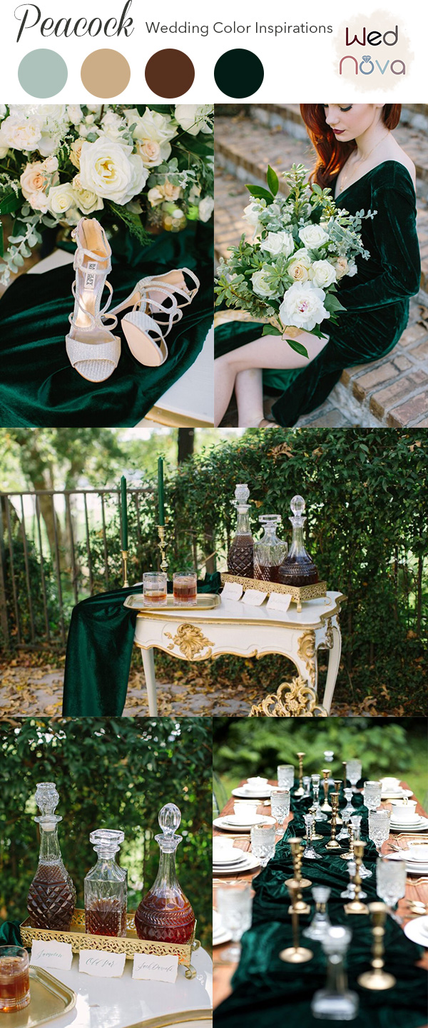 10 Timeless Peacock Wedding Inspiration Combinations That Are