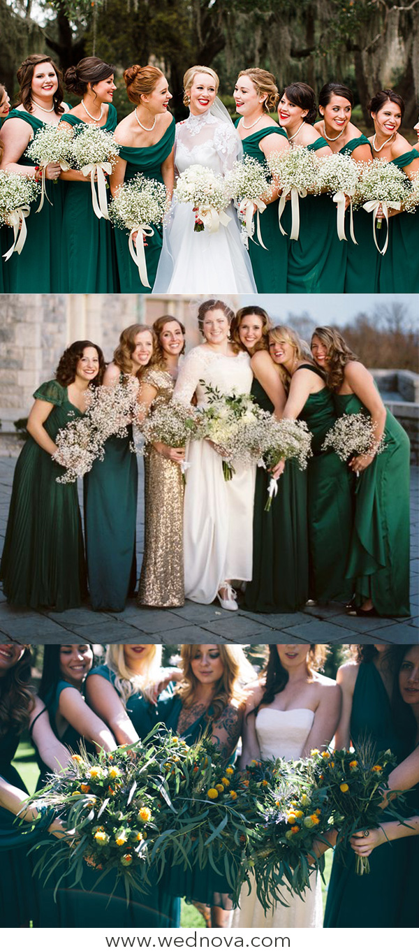 peacock color bridesmaid dresses