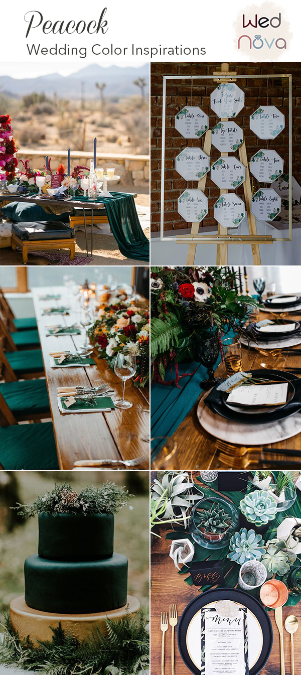 10 Timeless Peacock Wedding Inspiration Combinations That Are