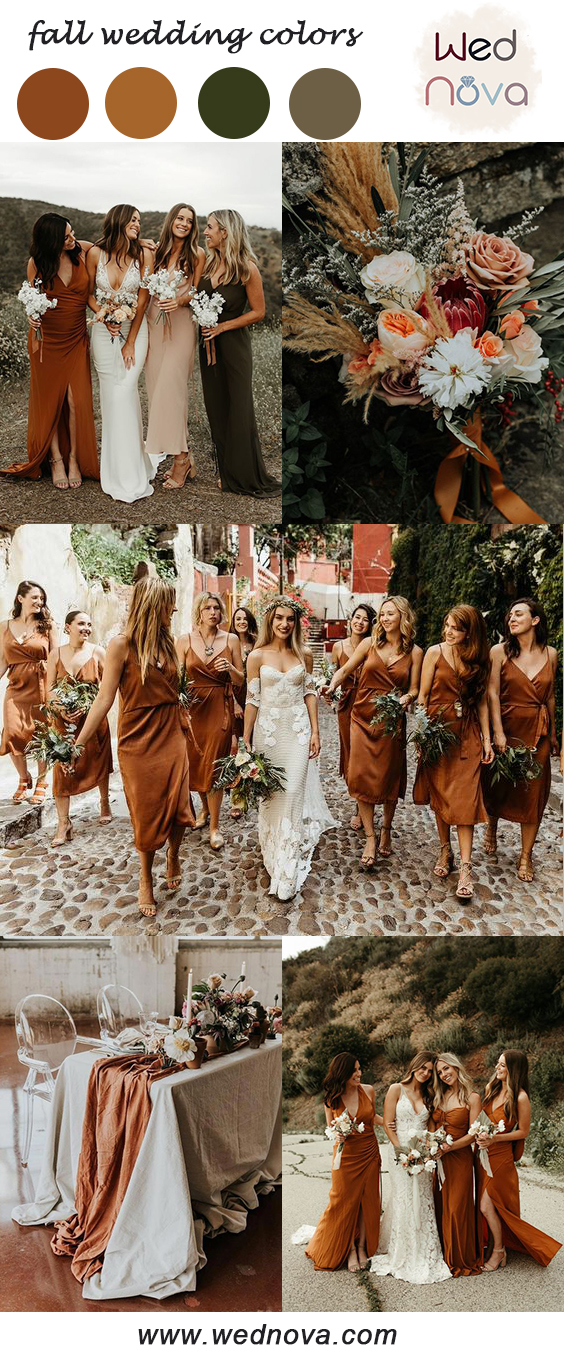 fall color bridesmaid dresses