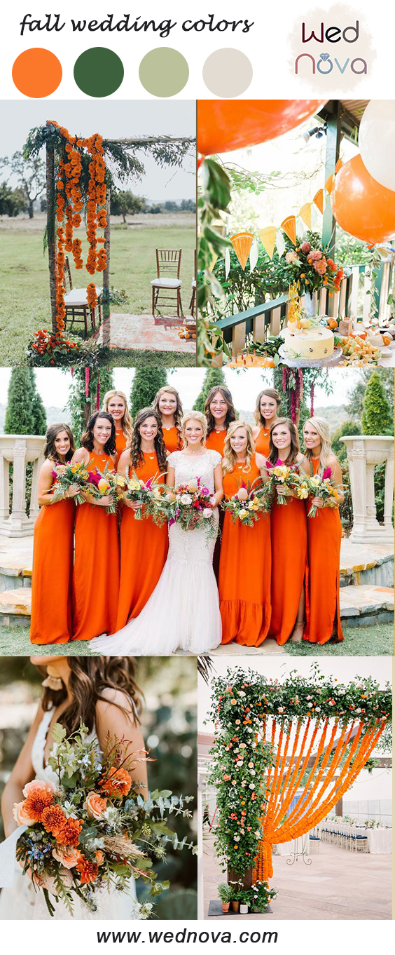 19 Fall Wedding Color Schemes Perfect for Autumn - WedNova Blog