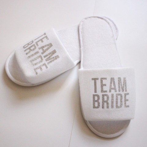 Bride & Team Bride Open Toe Bachelorette Party Slippers
