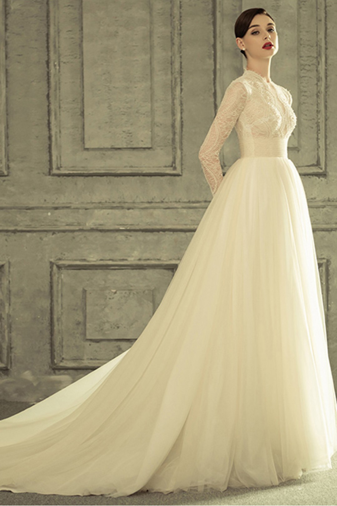 gown with tulle
