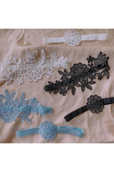 Floral Lace Elastic Bridal Garter Set