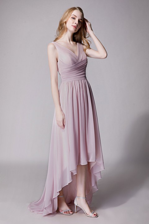 chiffon ruched dress