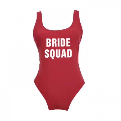 Bride Squad Bachelorette Party One Piece Swimsuit