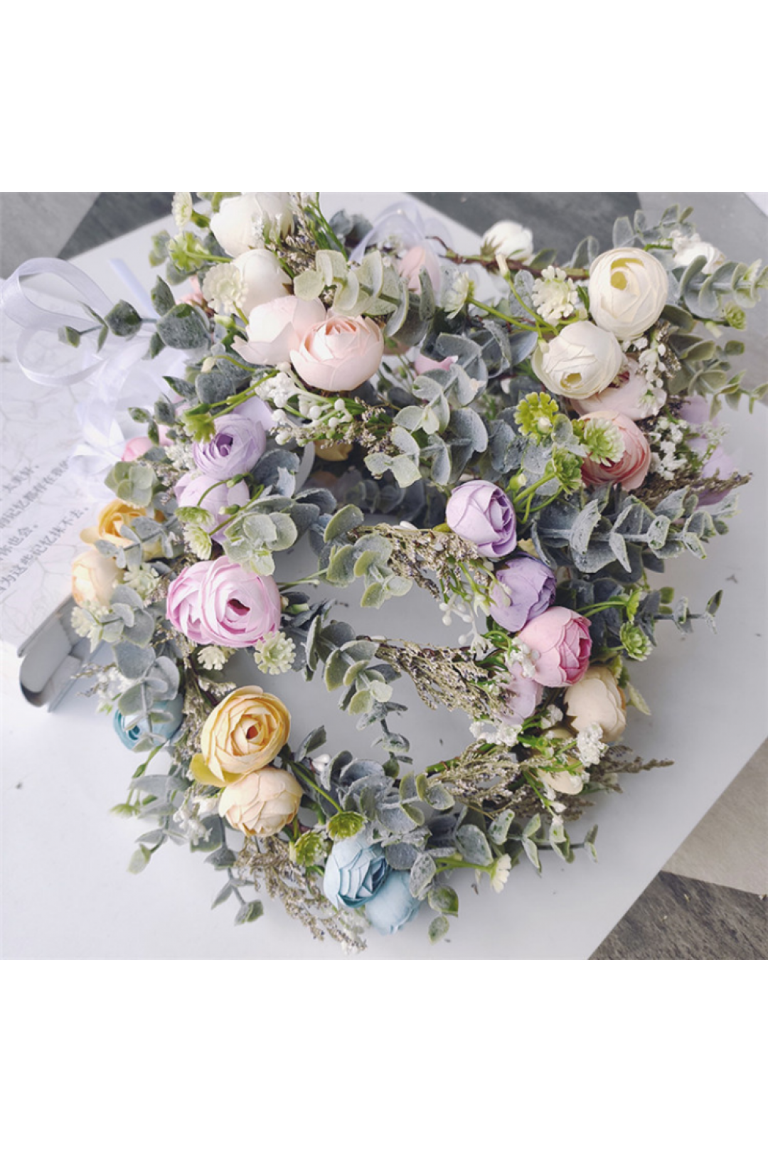 Handmade Green Plant Dried Flowers Bridal Headpiece Series