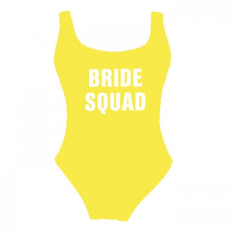 Bride Squad Bachelorette Party One Piece Swimsuit
