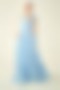Chiffon V-Neck and V-Back A-Line Pleated Bridesmaid Dress 