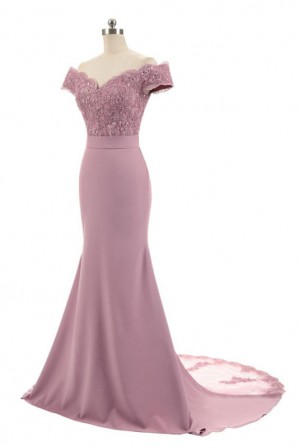 mauve mermaid bridesmaid dresses