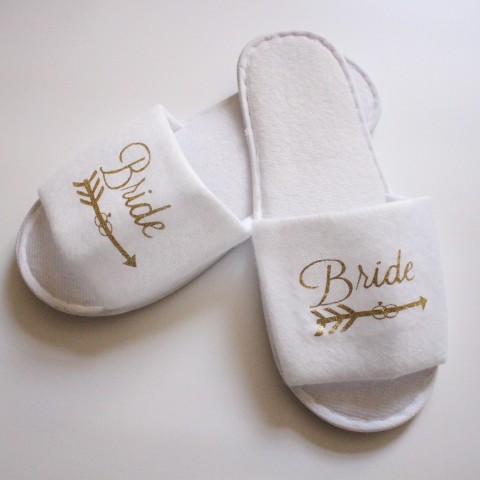 Team Bride Open Toe Bachelorette Party Slippers