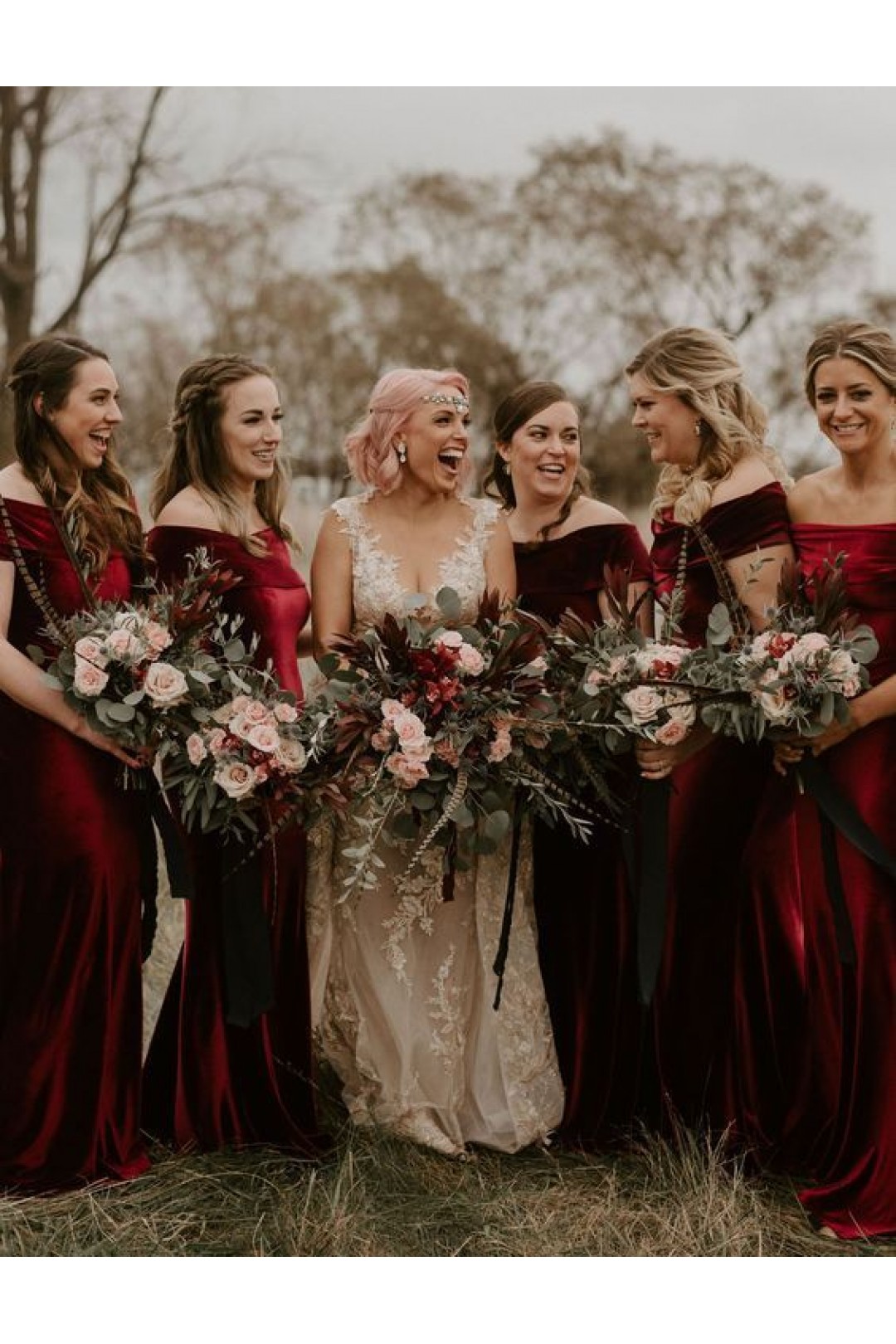 velvet dress bridesmaid