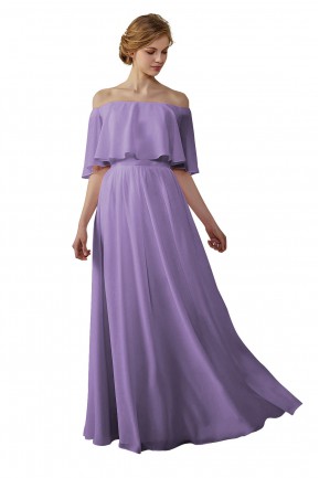 Dusty Lavender Chiffon Dress
