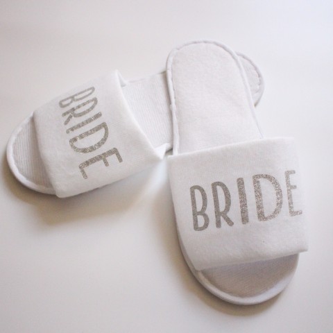Bride & Team Bride Open Toe Bachelorette Party Slippers