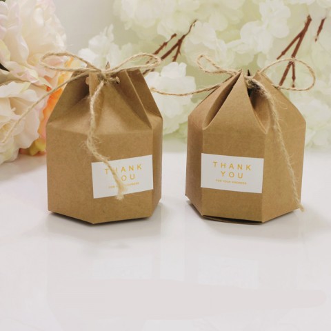 Kraft Paper Bridesmaid Gift Box - 10 Pack