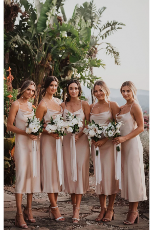 satin bridesmaids dresses