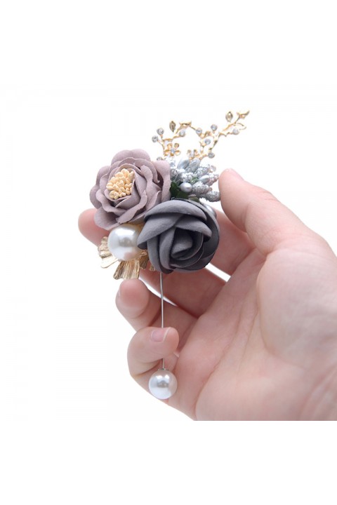Details about   Flower Pearl Beaded Leaf Corsage Wedding Buttonhole Bride Groom Bridesmaid Guest 