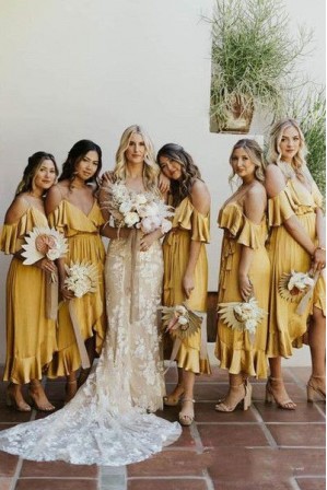 Fashion Soft And Comfortable Elastic Satin Bridesmaid Dresses