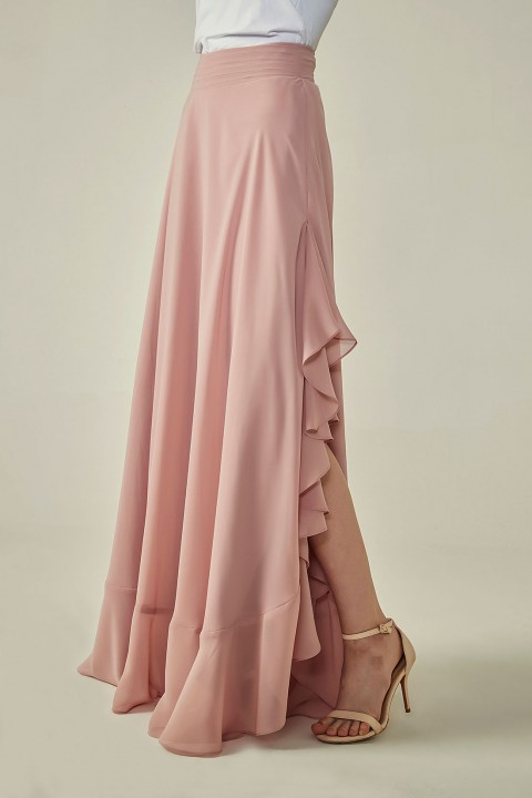 chiffon maxi skirt bridesmaid