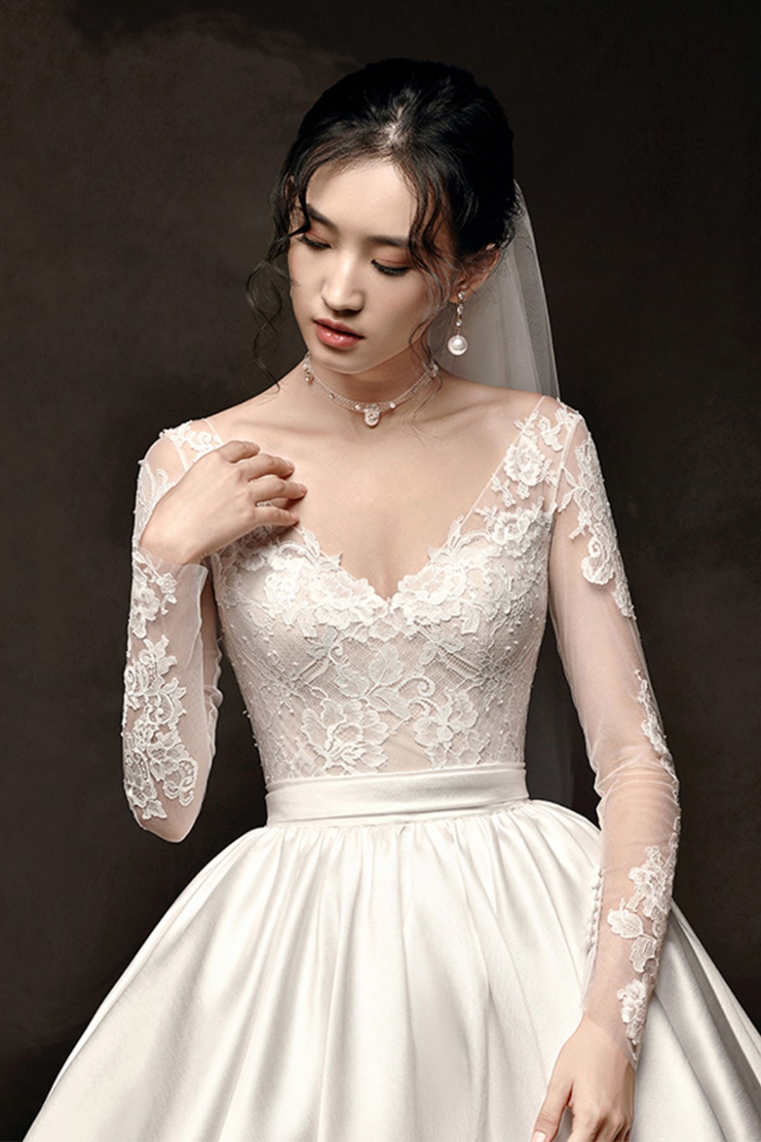 ball gown with corset bodice
