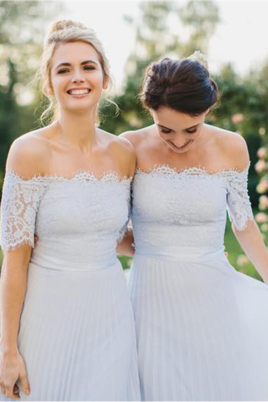 Straight Pleated Bridesmaid Dress ...