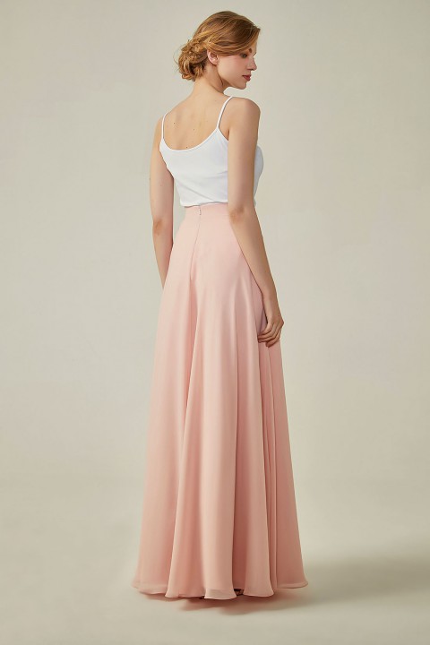 Simple Chiffon Bridesmaid Skirt Long