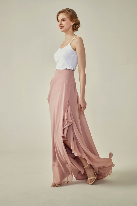 chiffon maxi skirt bridesmaid