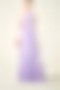 High Neck Chiffon Lace Triangle Back Halter Bridesmaid Dress